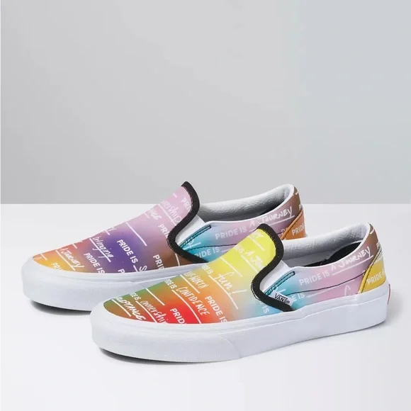 Vans Classic Slip-On - Pride Rainbow Positive Affirmations 7.5 - Picture 4 of 16